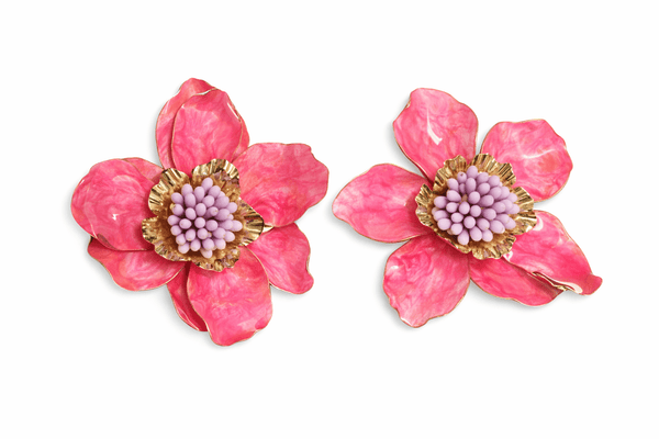 Floral Gold Dipped Earrings - The Pointe Boutique