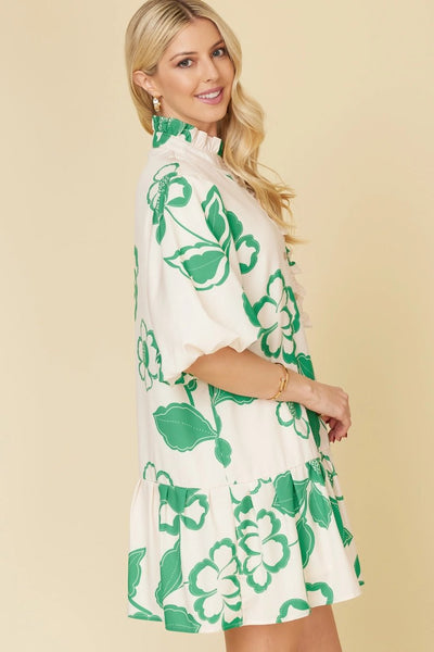 Floral Tiered Dress - The Pointe Boutique