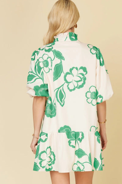 Floral Tiered Dress - The Pointe Boutique