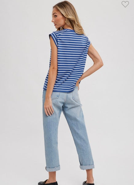 Frankie Stripe Top - The Pointe Boutique