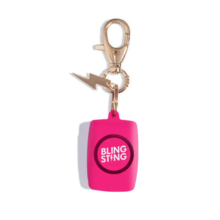pink mini personal safety alarm keychain