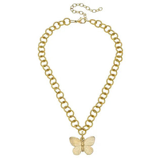 Gold Butterfly Necklace - The Pointe Boutique