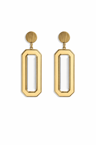 Gold Geometric Earrings - The Pointe Boutique