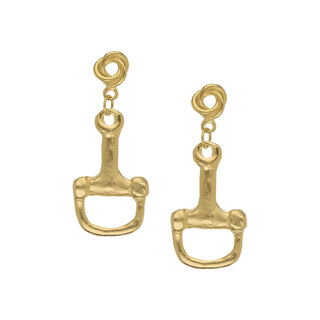 Gold Horse Bit Knot Post Earrings 1345G - The Pointe Boutique