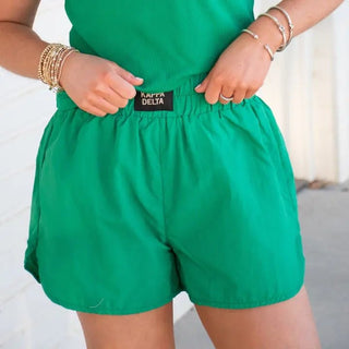 Green Kappa Delta Shorts - The Pointe Boutique