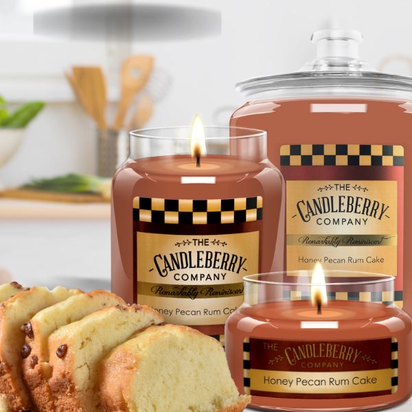 Honey Pecan Rum Cake Candle Small Jar - The Pointe Boutique