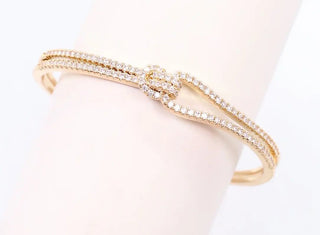 Krissy CZ Cuff Bracelet Gold - The Pointe Boutique