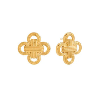 Laurel Knot Earrings - Stainless Steel - Sculptural Knot - The Pointe Boutique