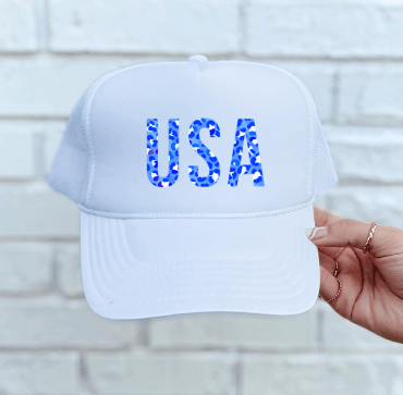 Leopard USA Trucker Hat - The Pointe Boutique