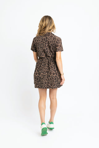 Leopard Weekend Perf. Cinch Dress - The Pointe Boutique