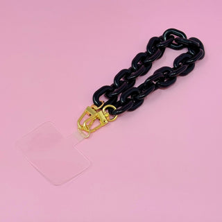 Link Multi Function Phone Wrist Lanyard Black - The Pointe Boutique
