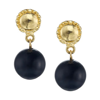 Black Onyx Drop Earrings