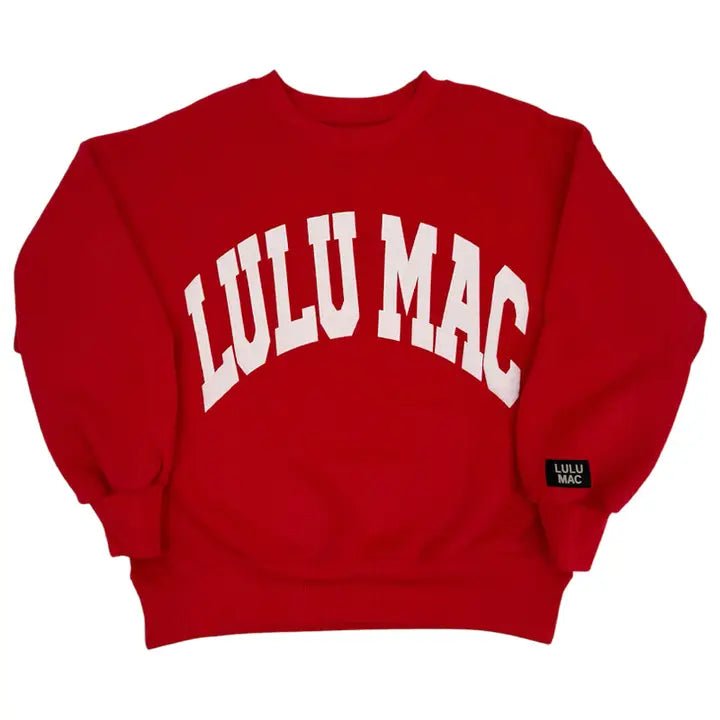 Lulu Mac Sweatshirt Red/White - The Pointe Boutique