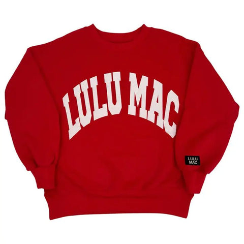 Lulu Mac Sweatshirt Red/White - The Pointe Boutique