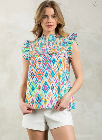 Madison Ruffle Sleeve Top - The Pointe Boutique