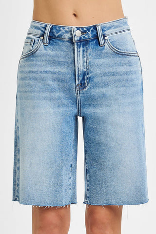 Medium High Rise Bermuda Shorts - The Pointe Boutique