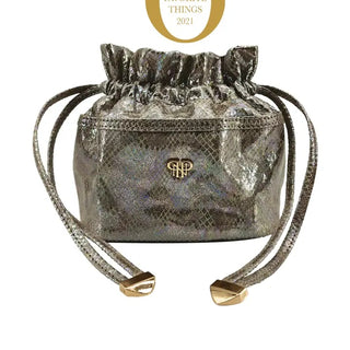 glimmer leopard drawstring jewelry case