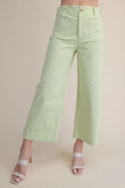 Aubree Dawn Pants – mint green wide leg pants