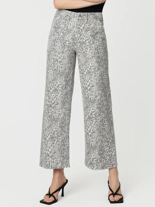 Whitley Grey Leopard Jeans – gray leopard print wide leg jeans