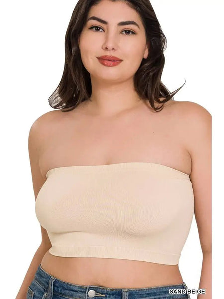 Plus Seamless 8 Inch Bandeau One Size Fits Most - The Pointe Boutique