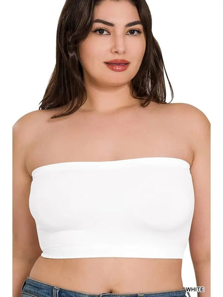 Plus Seamless 8 Inch Bandeau One Size Fits Most - The Pointe Boutique