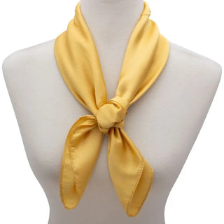 gold satin neck scarf