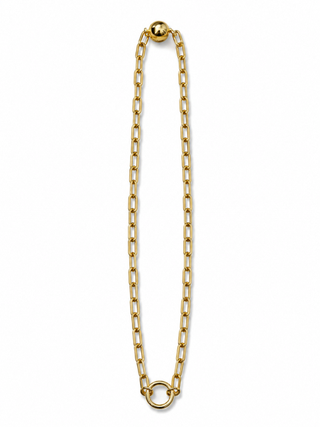 Luxe Paperclip Circle Necklace 16"