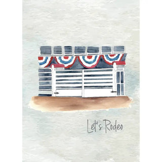 rodeo themed illustrated playing cards