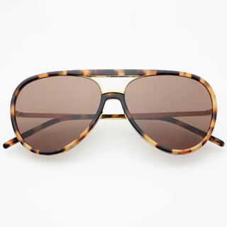 Shay Unisex Aviator Sunglasses-Milky Tortoise Brown - The Pointe Boutique