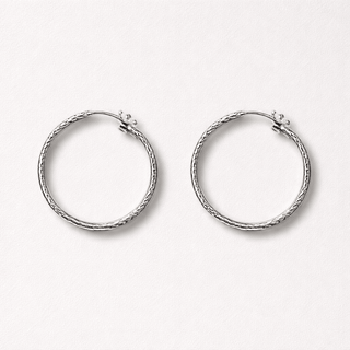Silver Metal Hoop Earring 1340E - The Pointe Boutique