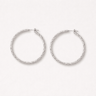 Silver Metal Hoop Earring 1340G - The Pointe Boutique