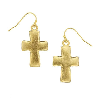 Small Cross Drop Earrings - The Pointe Boutique