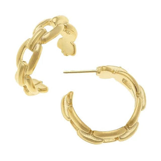 Small Gold Chain Circle Hoop Earrings - The Pointe Boutique