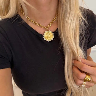 Small Gold Coin Necklace - The Pointe Boutique