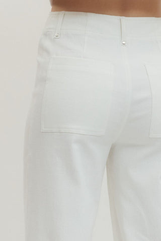 Solid High Rise Wide Leg Pant - The Pointe Boutique
