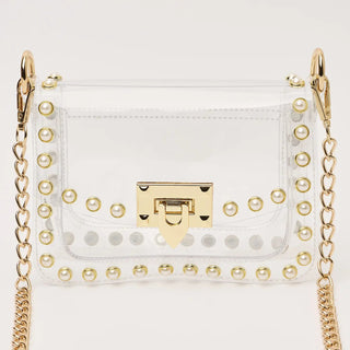 The Jackie in Pearl Clear Handbag - The Pointe Boutique