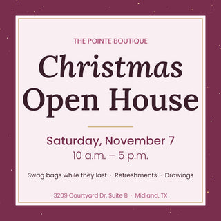 Christmas Open House at The Pointe Boutique, Saturday November 7, 10 a.m. to 5 p.m.
