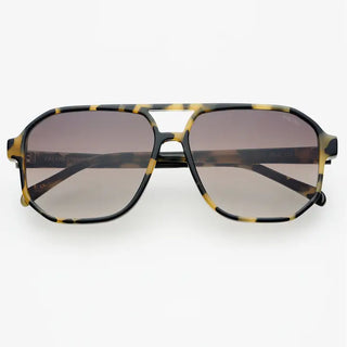 tortoise aviator sunglasses with gradient lenses