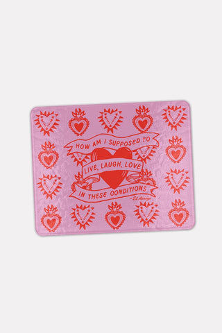 pink mini glass cutting board