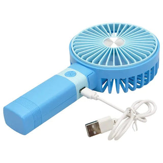 handheld electric fans in assorted colors