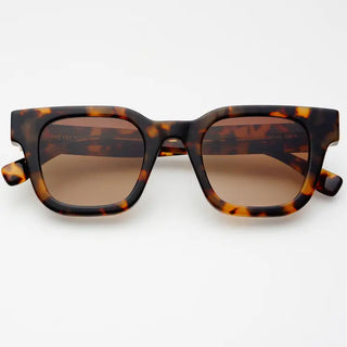 tortoise brown rectangular acetate sunglasses