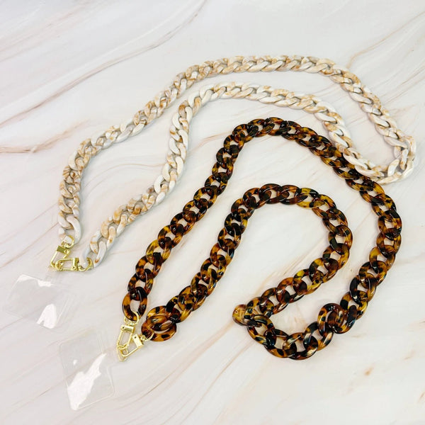 Wink Lynk Multi Function Phone Lanyard Swirl Cream - The Pointe Boutique