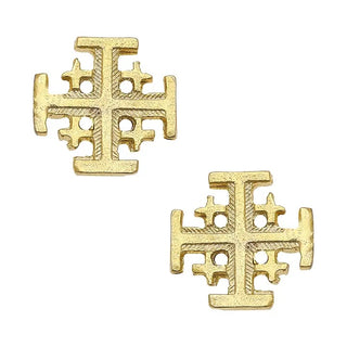 Gold Multi Cross Stud Earrings