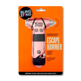 blush pink car escape hammer keychain