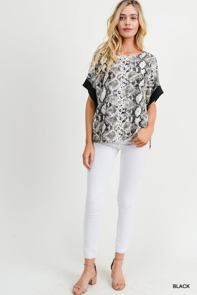 NO PROMISES SNAKESKIN TOP