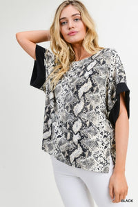 NO PROMISES SNAKESKIN TOP