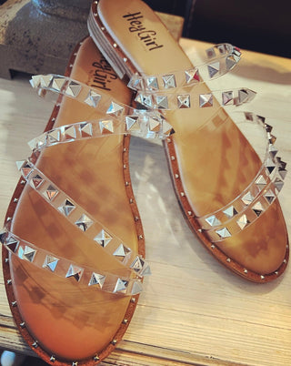 Clear Beach Please Sandals - The Pointe Boutique
