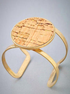 Large Circle Cork Open Cut Bracelet - The Pointe Boutique